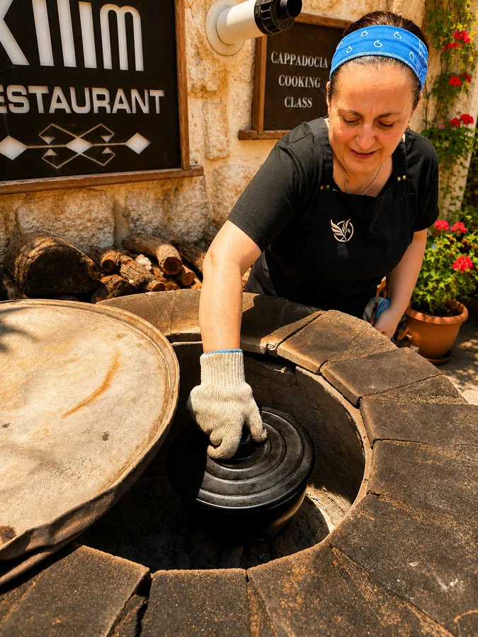 Tandir-Oven-and-Debra-with-pot-outside-Kilim-Cave-Restaurant